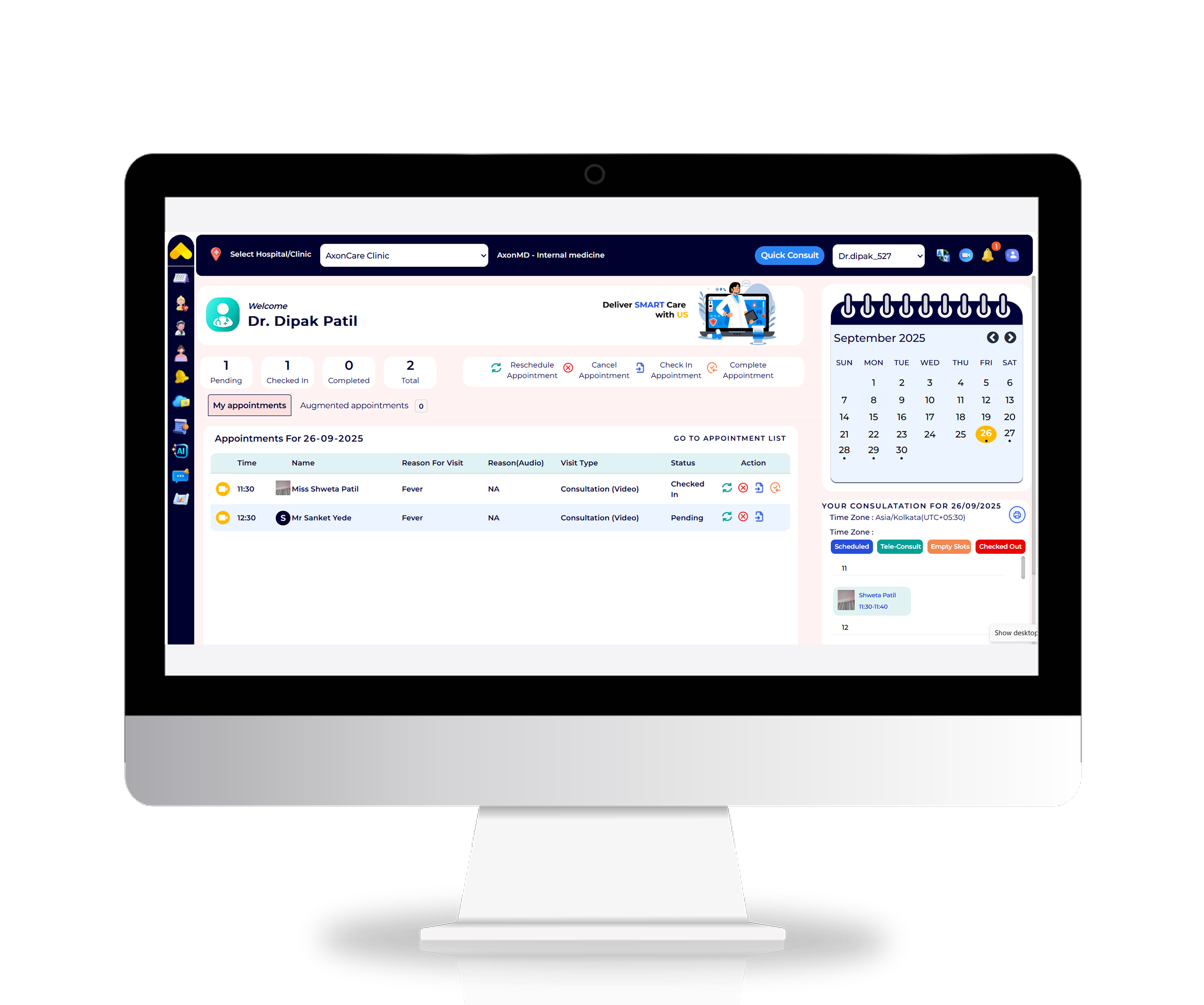 Comprehensive EMR - AxonMD clinic management feature showing AxonMD isn't just a digital casesheet—it's your comprehensive practice managemen...